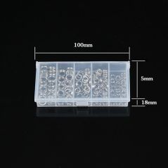 200PCs Connecting Fishing Rings Sets Stainless Steel Split Rings Hard Bait Lure Accessories Tackle High Strengthen O ring