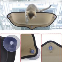 Cat Hammock Bed Mount Window Pod Lounger Suction Cups Warm Bed For Small Big Pet Cat Rest House Sun Wall Bed Soft Ferret Cage