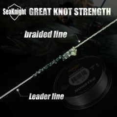 SeaKnight Brand TriPoseidon 4 Strands 300M PE Braided Fishing Line 8-80LB Multifilament Fishing Line Smooth for Carp Fishing