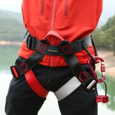 Xinda Professional Outdoor Sports Safety Belt Rock Mountain Climbing Harness Waist Support Half Body Harness Aerial Survival
