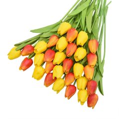 31Pcs Tulips Artificial Flower Real Touch Tulipe Flowers Fake Flowers Wedding Decoration Flowers Christmas Home Garden Decor