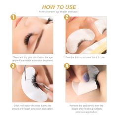 50 Pairs Eyelash Pad Gel Patch Grafting Eyelashes Under Eye Patches For Eyelash Extension Paper Sticker Wraps Makeup Tools
