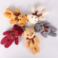 12Pcs/Lot 12cm 20 Colors Bear Plush Toys Mini Teddy Bear Dolls Small Gift for Party Wedding Present Pendant Cute Teddy Doll