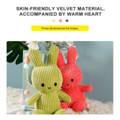 30CM Height Large Plush Bunny Doll Toys Kids Sleeping Back Cushion Cute Stuffed Rabbit Baby Accompany Dolls Xmas Gift