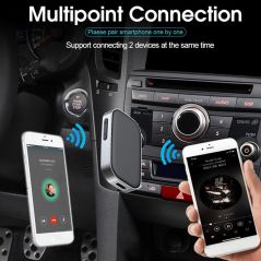 Bluetooth 5.0 Receiver for Car, Noise Cancelling Bluetooth AUX Adapter, Bluetooth Music Receiver for Home Stereo