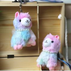 Cute Alpaca Small Pendant Doll Bamboo Charcoal Wool Plush Toy Bag Key Pendant Doll
