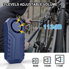 Bike Alarm Wireless Vibration Motion Sensor Waterproof Motorcycle Alarm with Remote