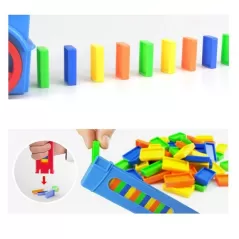 Kids Games Domino Train Toy ,Automatic Dominoes Train Set Toys with Sound & Light for ages 5-7,Creative Educational outdoor toys for kids
