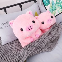 2020 Pink Sitting Pig Big Head Piggy Stuffed Doll Huggable Animal Plush Toy Kids Sleeping Companion Appeasing Plushie 40/50cm