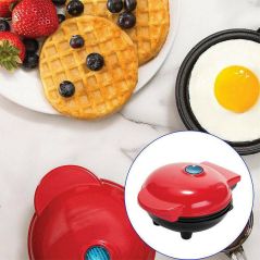 Mini Electric Non-Stick Waffle Maker Mold Pancake Bakeware Pan Bubble Egg Cake Oven Breakfast Waffle Machine Kitchen Accessories