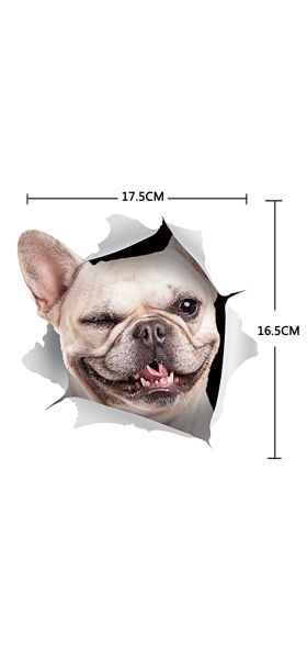13*17cm Fashion Car Stickers 3D Stereo Anime Funny Creative Personality Kitten Dog Simulation Stickers Car Styling Accessories