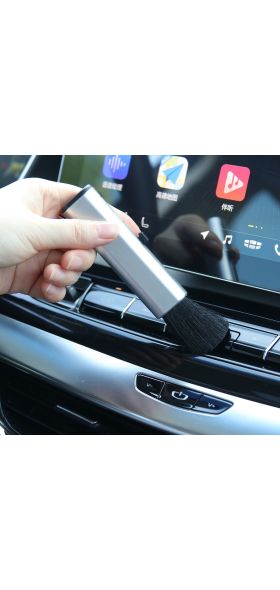 1PC Car Conditioning Air Outlet Brush Retractable Cleaning Brush Computer Keyboard Cleaning Plastic Small Soft Brush