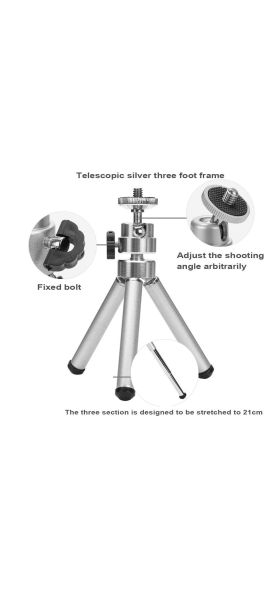 1PC Mini Aluminum Alloy Desktop Tripod 2 Section Stand Holder for Projector Camera