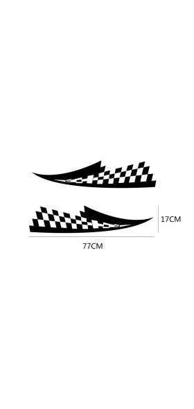 2Pcs 17x77cm Car Hood Over Stickers Vinyl Film Auto Racing Sports Styling Decals All Models Automobiles Car Tuning Accessories