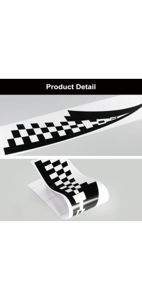 2Pcs 17x77cm Car Hood Over Stickers Vinyl Film Auto Racing Sports Styling Decals All Models Automobiles Car Tuning Accessories