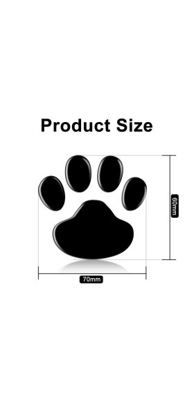 2Pcs/Set Car Sticker Cool Design Paw 3D Animal Dog Cat Bear Foot Prints Footprint Decal Car Stickers Silver Red Black Golden