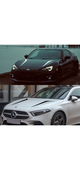 2pcs 100cmx26cm Hood Cover Car Stickers Auto Vinyl Film Long Stripe Decals DIY Car Sport Styling Stickers Car Tuning Accessories