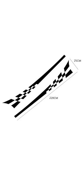 2pcs/lot 220x25cm Car DIY Both Sides Stickers Race Stripes Camouflage Automobiles Products Car Wrap Vinyl Film Car Accessories
