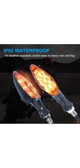 4 pieces Motorcycle LED Turn Signal Indicator Amber flasher Light for Ducati monster 796 800 1199 panigale Motocross Accessories