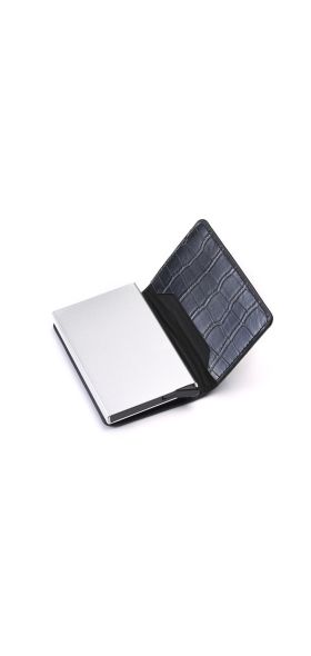 BISI GORO 2020 Business ID Credit Card Holder Men and Women Metal RFID Vintage Aluminium Box PU Leather Card Wallet Note Carbon