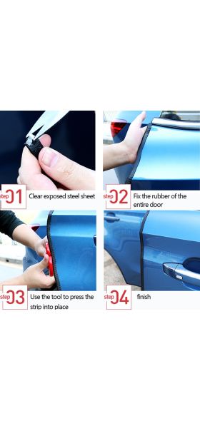 Car Door Protector Decortaion Strip Universal Auto Door Edge Bumper Protector Stickers Anti-scratch Car Styling Mouldings Strip