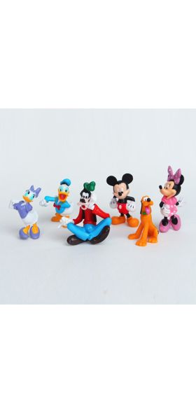 Disney Toys Mickey Mouse Clubhouse Action Figure Toys Cute Mini Mickey & Minnie& Pluto & Donald Duck PVC Collection Dolls