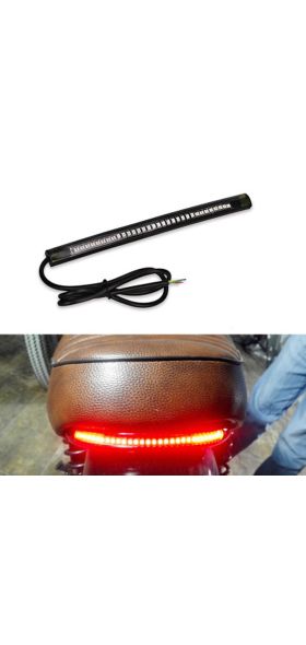 Flexible 48 LED Motorcycle Light Bar Strip Tail Turn Signal Tail Rear Brake Stop Bulb Lamp Brake Light 2835 3014 SMD Dual Color