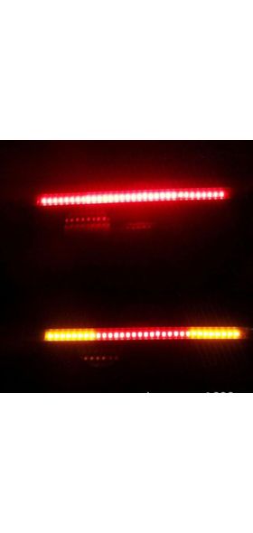 Flexible 48 LED Motorcycle Light Bar Strip Tail Turn Signal Tail Rear Brake Stop Bulb Lamp Brake Light 2835 3014 SMD Dual Color