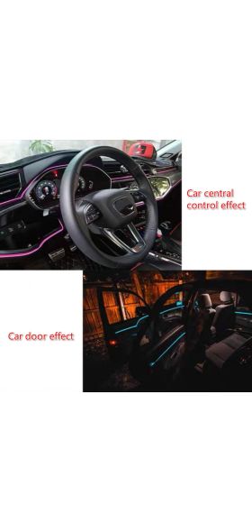 JURUS 1M/2M/3Meter/5M LED Car Interior Lights Decoration Ambient Light For Car 12V Flexible Neon EL Wire Rope Indoor Accessories