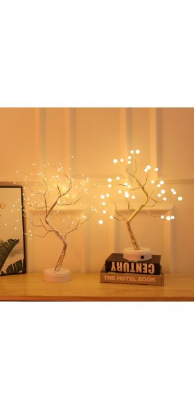 LED Night Light Mini Christmas Tree Copper Wire Garland Lamp For Home Kids Bedroom Decor Fairy Lights Luminary Holiday lighting