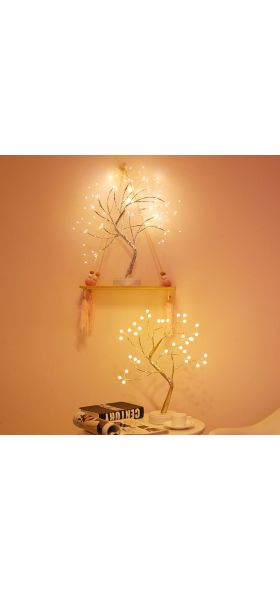 LED Night Light Mini Christmas Tree Copper Wire Garland Lamp For Home Kids Bedroom Decor Fairy Lights Luminary Holiday lighting