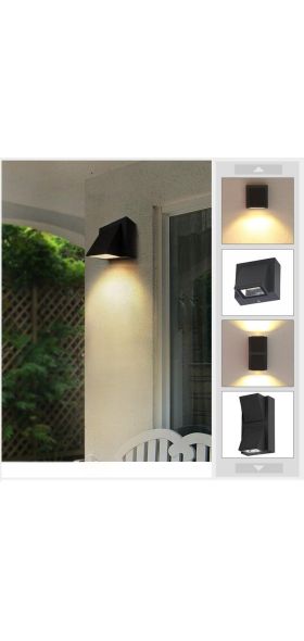 LED Wall Lamp IP65 Outdoor Waterproof Garden Porch Lighting Lamp 5W 10W Modern Simple Aluminum Indoor Wall Light