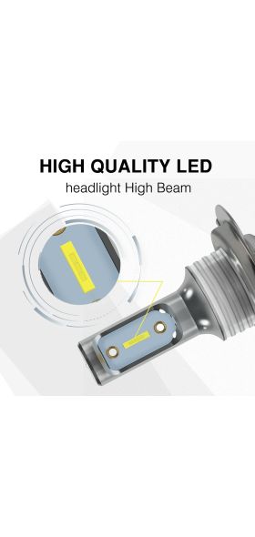 SUHU 2Pcs H7 LED Car Headlights High Low Beam Conversion Kit Hi/Lo Beam 55W 8000LM 6000K Super Bright Auto Fog Lights Bulbs CSV