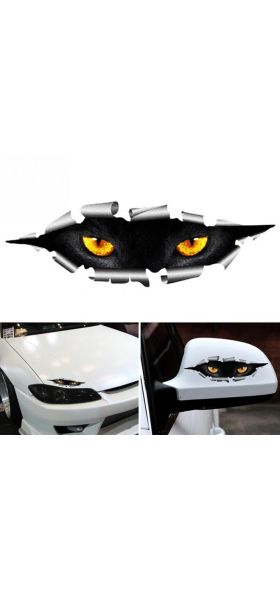 Sale 3D Car Styling Funny Cat Eyes Peeking Car Sticker Waterproof Peeking Monster Auto Accessories Whole Body Cover for All Cars
