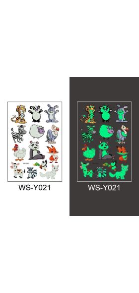 Tattoo Stickers Luminous Child Kid Temporary Fake Tattoos Glow Paste on Face Arm Leg for Children Body Art Mermaid Sticker