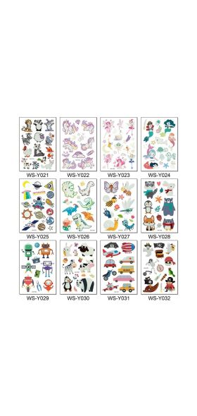 Tattoo Stickers Luminous Child Kid Temporary Fake Tattoos Glow Paste on Face Arm Leg for Children Body Art Mermaid Sticker