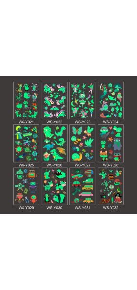 Tattoo Stickers Luminous Child Kid Temporary Fake Tattoos Glow Paste on Face Arm Leg for Children Body Art Mermaid Sticker