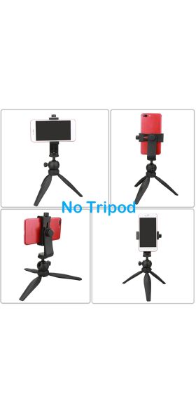 Universal Phone Tripod Mount Adapter Cellphone Clipper Stand Vertical 360 Degree Adjustable Holder