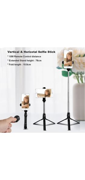 Wireless Bluetooth Selfie Stick Tripod With Remote Control for iPhone Huawei Samsung Android Mobile Monopod Selfie Stick Shutter