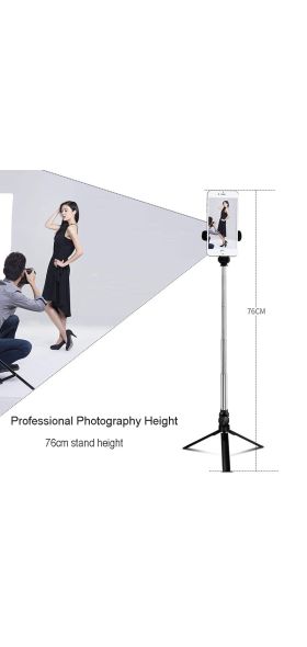 Wireless Bluetooth Selfie Stick Tripod With Remote Control for iPhone Huawei Samsung Android Mobile Monopod Selfie Stick Shutter