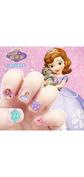 girls Frozen elsa and Anna Makeup Toys Nail Stickers Disney snow White Princess Sophia Mickey Minnie kids earrings sticker toys