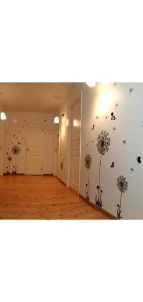 1 PCS Butterfly Flying in Dandelion Bedroom Living Room Decoration Stickers PVC Wall Stickers Home Decor Backdrop