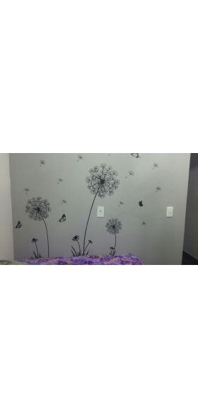1 PCS Butterfly Flying in Dandelion Bedroom Living Room Decoration Stickers PVC Wall Stickers Home Decor Backdrop