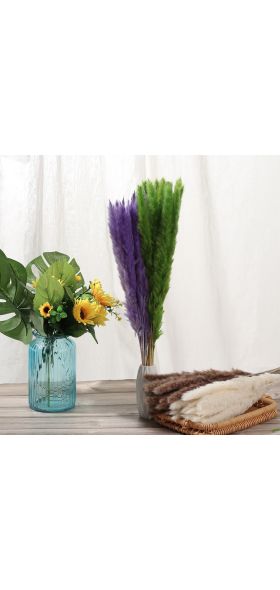 15/25Pcs Reed Natural Home Bunch Dried Pampas Wedding Flower Bunch Bulrush Bouquets Flavorful Small Durable for Home Decor