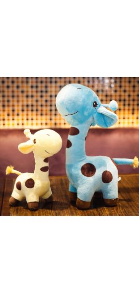 18cm/25cm Cute Giraffe Plush Toy Pendant Soft Deer Stuffed Cartoon Animals Doll Baby Kids Toys Christmas Birthday Colorful Gifts