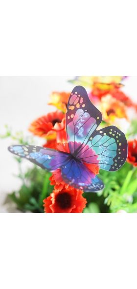 18pcs/lot 3d Crystal Butterfly Wall Sticker Beautiful Butterflies Art Decals Home decor Stickers wedding decoration On the Wall