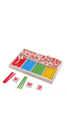 1PC Free Shipping Montessori Wooden Number Math Game Sticks Educational Toy Puzzle Teaching Aids Set Materials