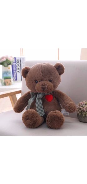1pc 35/50cm Lovely Teddy Bear Plush Toys Stuffed Cute Bear with Heart Doll Girls Valentine's Gift Kids Baby Christmas Brinquedos