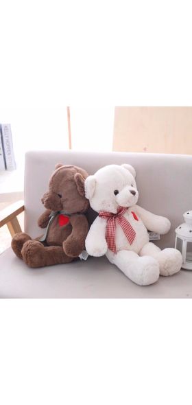 1pc 35/50cm Lovely Teddy Bear Plush Toys Stuffed Cute Bear with Heart Doll Girls Valentine's Gift Kids Baby Christmas Brinquedos