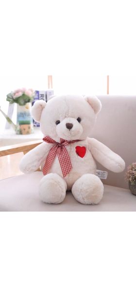 1pc 35/50cm Lovely Teddy Bear Plush Toys Stuffed Cute Bear with Heart Doll Girls Valentine's Gift Kids Baby Christmas Brinquedos